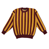 STRIPE OUT | VINTAGE KNIT SWEATER - MAROON