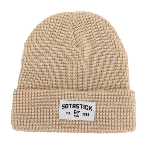 SOTASTICK | WAFFLE KNIT BEANIE - CREAM