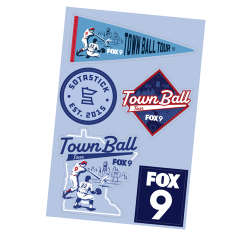 FOX 9 TOWN BALL TOUR 2025 | STICKER SHEET